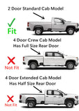Tempered Passenger Right Side Door Window Door Glass Compatible with Chevrolet Silverado/GMC Sierra 2500 3500 2 Door Standard Cab Pickup 2020-2022 Models