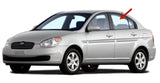 Driver Left Side Rear Door Window Door Glass Compatible with Hyundai Accent 4 Door Sedan 2006-2011 Models