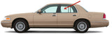 Driver Left Side Rear Door Window Door Glass Compatible with Mercury Grand Marquis 1995-2011 Models