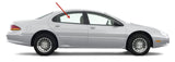 Passenger Right Side Rear Door Window Door Glass Compatible with Chrysler Concorde 4 Door Sedan 1993-1996 Models