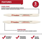 Equalizer® Industries Installation Stick 10 Pack – Auto Glass Tools with Chisel Point & Tapered Ends (ISC741 & ISC742) | Durable, Versatile, Paint-Safe Urethane Scraper Sticks