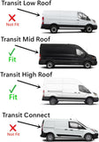 Heated Rear Back Window Back Glass Passenger Right Side Compatible with Ford Transit 100.8" Mid-Roof & 110.2'' High-Roof Van 2015-2023 Models (Not for Low-Roof , Or Transit Connect)