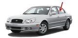 Driver Left Side Rear Door Window Door Glass Compatible with Hyundai Sonata 4 Door Sedan 2002-2005 Models