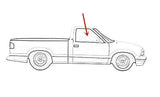 Passenger Right Side Front Door Window Door Glass Compatible with Chevrolet S10 Blazer 1993-1994 Models/S10 Pickup 1993 Models