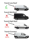 Stationary Passenger Right Side Sliding Cargo Door Window Door Glass Compatible with Ford Transit 83.2" Low-Roof Van 2015-2022 Models