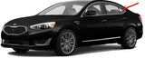 Driver Left Side Rear Vent Window Vent Glass Compatible with Kia Cadenza 2014-2016 Models