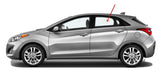 Driver Left Side Rear Door Window Door Glass Compatible with Hyundai Elantra GT 4 Door Hatchback 2013-2017 Models