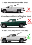 Driver Left Side Rear Door Window Door Glass Compatible with Chevrolet Silverado/GMC Sierra 1500 4 Door Crew Cab 2014-2018 / 2500 3500 4 Door Crew Cab 2015-2019 /4500 5500 6500 Crew Cab 2019-2021