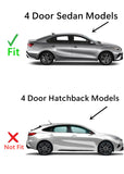 Passenger Right Side Rear Door Window Door Glass Compatible with Kia Forte 2019-2023 4-Door Sedan Models