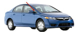 Passenger Right Side Front Vent Window Vent Glass Compatible with Honda Civic / Civic Hybrid 4 Door Sedan 2006-2011 Models