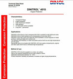 DINITROL 4010 Corrosion Inhibitor Spray (500ml) – Transparent Beige, High Temp & Adhesion, Long-Term Surface & Engine Protection for Vehicles, Machinery & Equipment