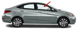Passenger Right Side Front Door Window Door Glass Compatible with Hyundai Accent 2012-2017 Models