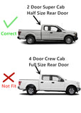Passenger Right Side Rear Door Window Door Glass Compatible with Ford F150 2015-2020 / F250 F350 F450 F550 2017-2022 Super Cab/Extened Cab Pikcups Models