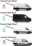 Tempered Passenger Right Side Quarter Window Quarter Glass Compatible with Ford Transit Long Wheel Base Mid-Roof & High-Roof Van Models (Not For Low-Roof)
