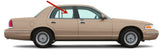 Passenger Right Side Rear Door Window Door Glass Compatible with Ford Crown Victoria 1998-2011 Models