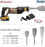 ATV2012-3 Equalizer Ambush Cordless Urethane Cut-Out Tool Kit – 20V Li-Ion, 3 HydroBlades (10”, 12”, 14”), Windshield Glass Removal Tool with Battery, Charger & Case – Made in USA