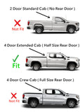Passenger Right Side Rear Door Window Door Glass Compatible with Chevrolet Silverado/GMC Sierra 1500 4 Door Extended Cab 2019-2022 Models