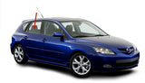 Passenger Right Side Rear Door Window Door Glass Compatible with Mazda 3 2004-2009 4 Door Hatchback Models