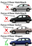 Driver Left Side Rear Door Window Door Glass Compatible with Ford Focus 4 Door Station Wagon 2000-2007 Models