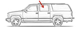 Driver Left Side Rear Door Window Door Glass Compatible with Chevrolet Tahoe 1995-1999 4 Door Models