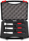 RXZ-131 BOUSH Windshield Urethane Scraper Tool Kit | Universal Car Glass Removal Tool Kit | Windshield Removal Kit with 3 Interchangeable Blades | Professional-Grade Auto Glass Removal Tool Set