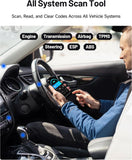 CarPal Wireless OBD2 Scanner – Compact Bluetooth Diagnostic Tool for All-System Vehicle Checks, Engine & Battery Monitoring, 6 Reset Functions, Android & iOS Compatible
