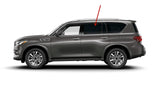Tempered Driver Left Side Rear Door Window Door Glass Compatible with Infiniti QX56 QX80 2011-2023 Nissan Armada 2017-2022 Models