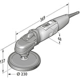 72214812360 FEIN Polisher 14-15 E Corded Metal Polishing Tool, Professional Surface Finishing and Buffing Machine