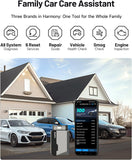 CarPal Wireless OBD2 Scanner – Compact Bluetooth Diagnostic Tool for All-System Vehicle Checks, Engine & Battery Monitoring, 6 Reset Functions, Android & iOS Compatible