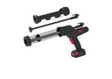 Powerpush by Meritool 9000-410A-12V 12V Cordless Adhesive & Sealant Dispensing Gun for 400ml & 10 oz Cartridges, Aluminum Barrel Battery Powered Professional Applicator with Battery & Charger Included | SKU: 9000-410A-12V