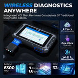 ArtiDiag900BT – Wireless automotive diagnostic tablet with Bluetooth VCI, supporting 28 maintenance services and full system scans for 130+ brands. Features ECU coding, bidirectional control, AutoVIN, FCA Gateway, and 11-hour battery life.