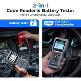 ArtiLink500B 2-in-1 OBDII Scanner & 12V/24V Battery Tester – CEL Code Reader, Live PCM Data, I/M Readiness, DTC Lookup, Emissions Check, Free Software Upgrade