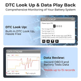 ArtiLink500B 2-in-1 OBDII Scanner & 12V/24V Battery Tester – CEL Code Reader, Live PCM Data, I/M Readiness, DTC Lookup, Emissions Check, Free Software Upgrade