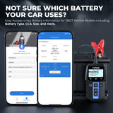 TOPDON BT100W Bluetooth Battery Tester, Wireless 12V Automotive Battery & Charging System Analyzer, Digital Car Battery Tester with App Support, Battery Health, Cranking & Charging Test, Multilingual LCD Display