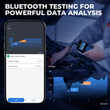 TOPDON BT100W Bluetooth Battery Tester, Wireless 12V Automotive Battery & Charging System Analyzer, Digital Car Battery Tester with App Support, Battery Health, Cranking & Charging Test, Multilingual LCD Display