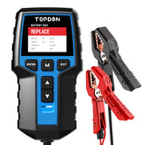 TOPDON BT200 12V Car Battery Tester with 2.4" LCD Display | 100–2000 CCA Automotive Battery Analyzer for Flooded, AGM, GEL, EFB, VRLA | Cranking & Charging Test for 12V & 24V Systems