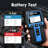 TOPDON BT200 12V Car Battery Tester with 2.4" LCD Display | 100–2000 CCA Automotive Battery Analyzer for Flooded, AGM, GEL, EFB, VRLA | Cranking & Charging Test for 12V & 24V Systems