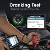 TOPDON BT200 12V Car Battery Tester with 2.4" LCD Display | 100–2000 CCA Automotive Battery Analyzer for Flooded, AGM, GEL, EFB, VRLA | Cranking & Charging Test for 12V & 24V Systems