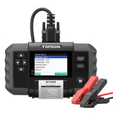 TOPDON BT600 Battery Tester – 12V & 24V Lead-Acid Battery, Cold Cranking Amp & Charging Analyzer with 3.5" Color Screen, Built-in Thermal Printer, Conductance Technology & Reverse Polarity Protection