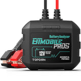 TOPDON BTMobile ProS 12V Wireless Battery Tester | Professional Battery Analyzer for Flooded, AGM, GEL, EFB | Tests 100–2000 CCA, Cranking, Charging & Battery Health | Reverse Polarity Protection