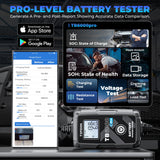 TOPDON TB6000Pro Smart Battery Charger & Tester – 6V/12V Lead-Acid & 12V Lithium, 9-Step Smart Charging, Bluetooth App Control, Pre/Post Test Reports, IP65 Waterproof, Professional & DIY Use