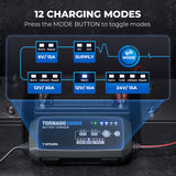 TOPDON Tornado30000 Smart Battery Charger | 6V/12V/24V Lead-Acid & Lithium | 9-Step Smart Charging, 12 Modes, Multi-Battery Support, Power Supply Function