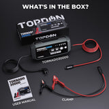 TOPDON Tornado30000 Smart Battery Charger | 6V/12V/24V Lead-Acid & Lithium | 9-Step Smart Charging, 12 Modes, Multi-Battery Support, Power Supply Function