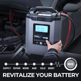 TOPDON Tornado90000 Smart Battery Charger | 12V & 24V Lead-Acid & Lithium Charger for AGM, GEL, EFB Batteries | 6 Charging Modes, 9-Step Smart Charging, ECU Programming, 5-90A