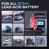 TOPDON Tornado90000 Smart Battery Charger | 12V & 24V Lead-Acid & Lithium Charger for AGM, GEL, EFB Batteries | 6 Charging Modes, 9-Step Smart Charging, ECU Programming, 5-90A