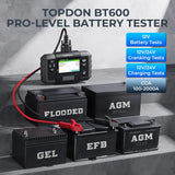 BT600 12V/24V Battery & System Tester with Built-in Printer – Advanced Conductivity Testing, Cold Cranking Amp Measurement, and Real-Time Report