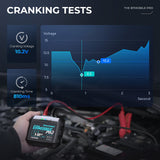 TOPDON BTMobile Pro Bluetooth Battery Tester, 12V & 24V Automotive Battery & Charging System Analyzer, Wireless Car Battery Tester with BCI Battery Library, Digital Battery Health, Cranking & Charging Tests, Smart App Control