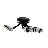 TOPDON Multi-Outlet Charging Cable | Type-C, Lightning & Micro USB Ports | Universal Multi-Device Power Charging Cable for Smartphones, Tablets & Electronics