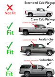 Passenger Right Side Rear Door Window Door Glass Compatible with Chevrolet Silverado 1500 & Avalanche 2007-2013 / Silverado 2500 & Silverado 3500 & Suburban 2007-2014 4-Door Models (Not For 2007 Sierra Classic)