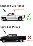 Movable Driver Left Side Quarter Window Quarter Glass Compatible with Chevrolet Silverado/GMC Sierra 1500 2500 3500 2 Door Extended Cab 2007-2013 Models (Not For Classic Models)